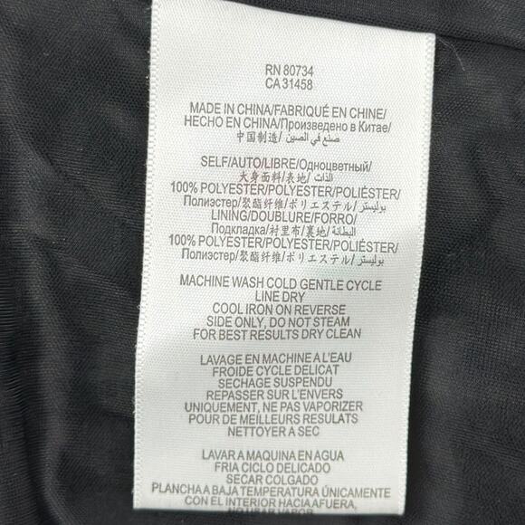 BCBGeneration Black Silver Long Sleeve‎ Pattern A-line Cocktail Dress Medium - Picture 4 of 7